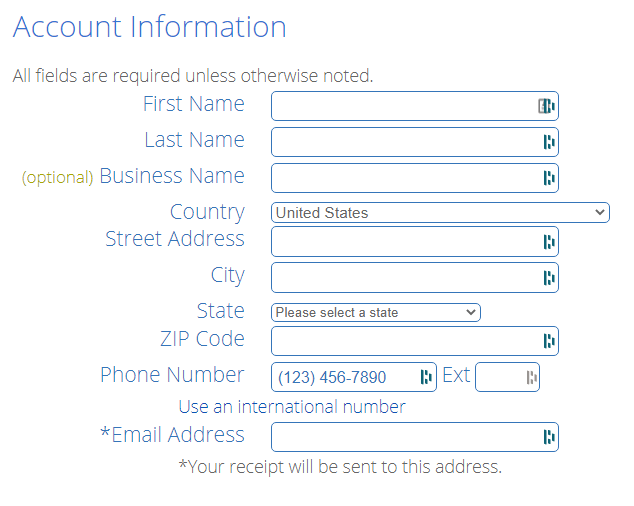 Hosting sign up area