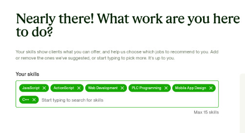 Freelancer upwork skills 