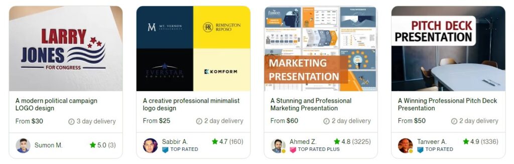 Project catalog on upwork